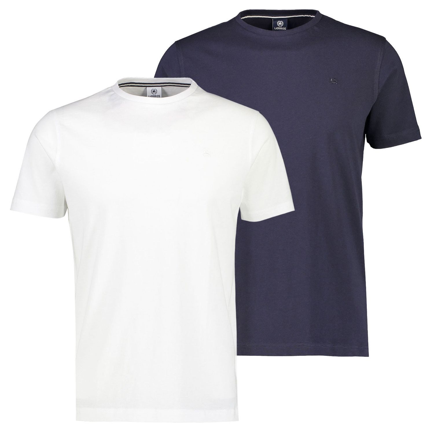 LERROS T-Shirt Basic in hochwertiger Qualität mit Logo Stickerei