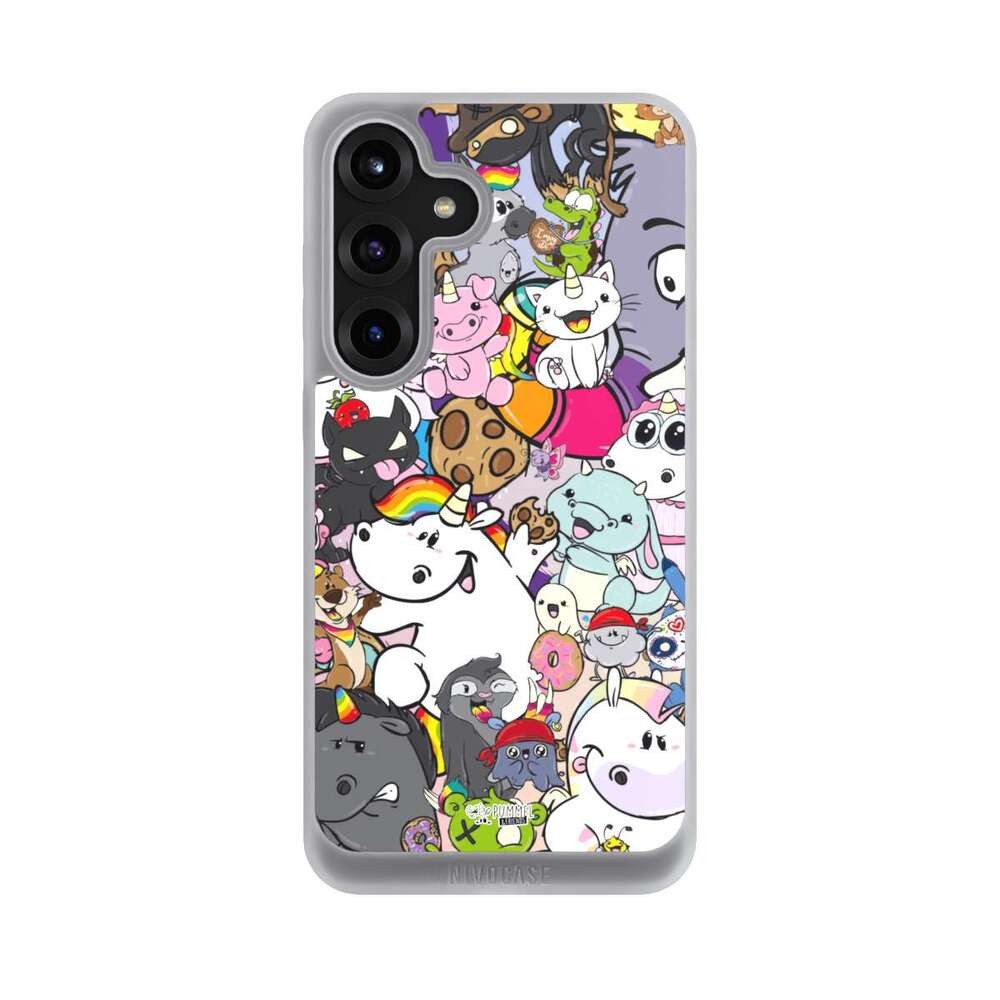 NIVOCASE Handyhülle Pummeleinhorn Pummel & Friends Freundschaft Friendship Wimmelbild, Samsung Galaxy S25+ Handyhülle Hülle NIVOpure Case Frozen
