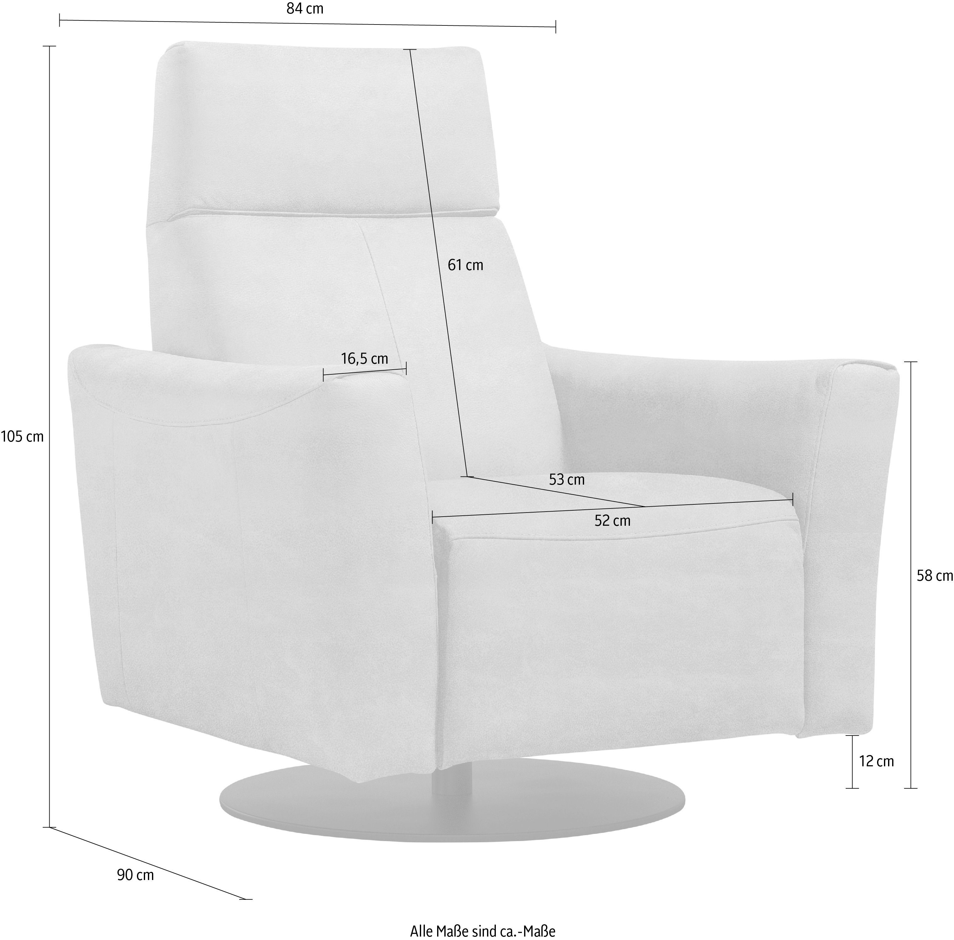 Egoitaliano Sessel Blues Designsessel, Loungesessel, Breite 84cm, bequem und elegant, drehbar, inkl. manuelle Relaxfunktion durch Push-Back-Mechanismus