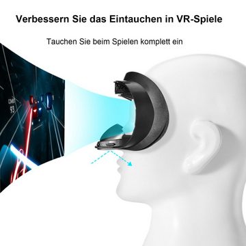 Tadow 4-in-1 Set VR Face Cover, Anti-Licht Nasenabdeckung, Controller (für Meta Quest 2 Oculus Quest 2 Zubehör Facial Interface)