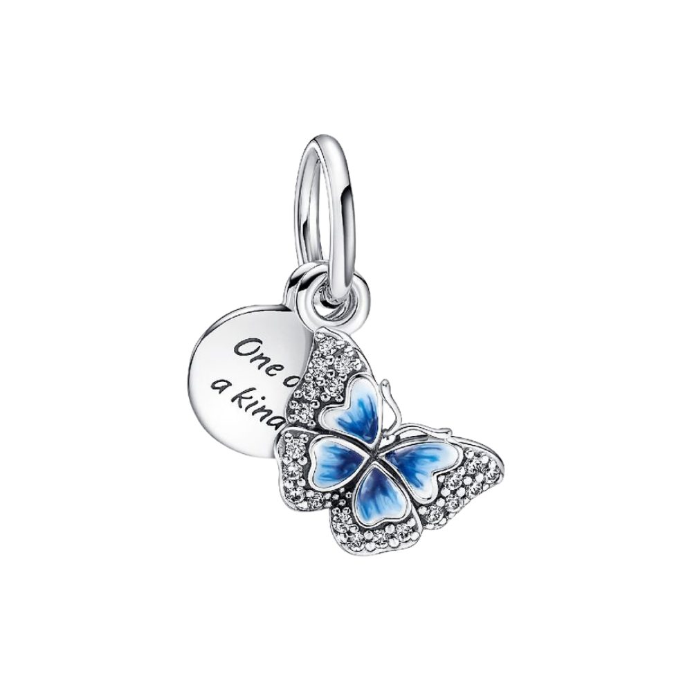 Pandora Charm Schmetterling 790757C01, Schmetterling, Blau, Zirkonia