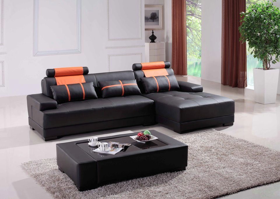 JVmoebel Ecksofa Designer Polster Ledersofa Couch L-Form Modern Sofa Sofas, Made in Europe