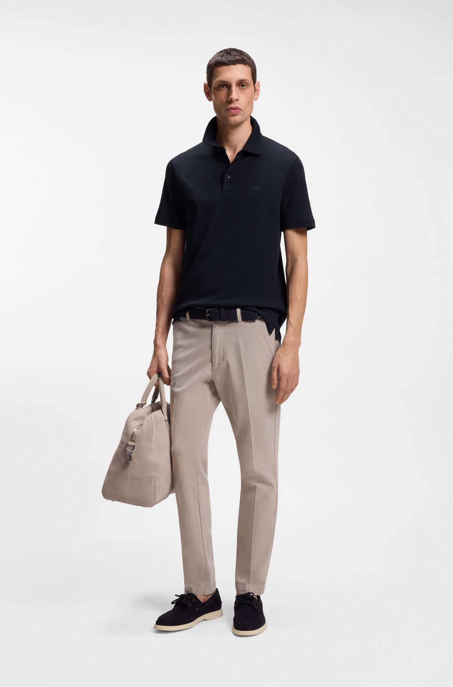 BOSS Poloshirt Palosh mit tonalem Logo, slim fit