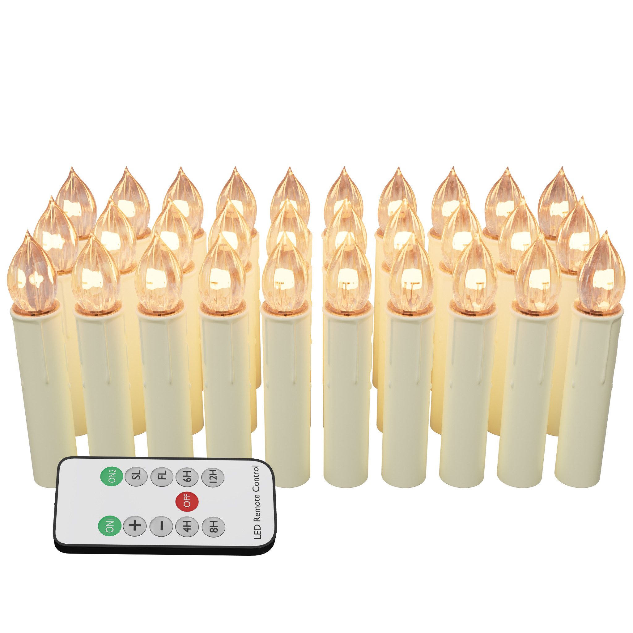 FIVMEN LED-Kerze Weihnachtskerzen mit Haken Kabellos Dimmbar Kerzen mit Fer günstig online kaufen