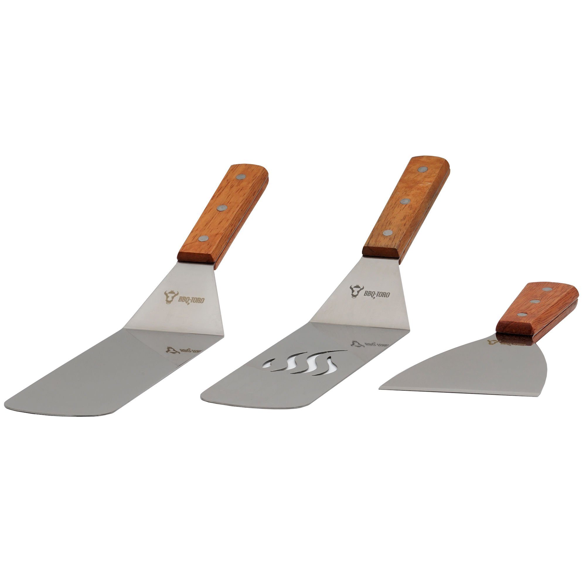 BBQ-Toro Grillbesteck-Set 9-teiliges Edelstahl Grill Plancha Zubehör Set, Teppanyaki Werkzeug, (Set, 9-teiliges Edelstahl Grill Plancha Zubehör Set) – Bild 5 von 5