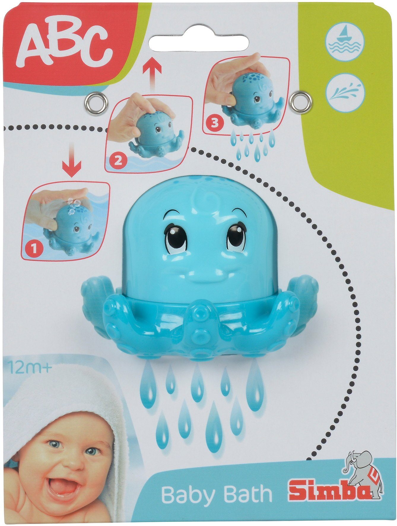 ABC-Dickie-Simba Badespielzeug Kleinkindwelt Badekrake mit lustiger Wasserf günstig online kaufen