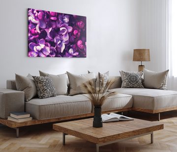 Sinus Art Leinwandbild 120x80cm Wandbild auf Leinwand Orchideen Blüten Blumen Lila Violett Ku, (1 St)