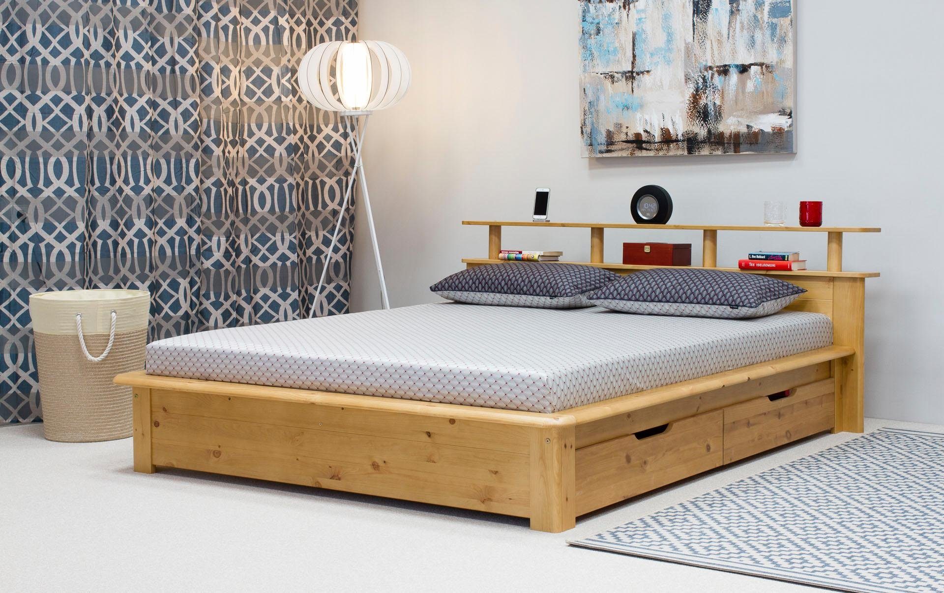 Home affaire Funktionsbett "FINJA " Kieferbett, Futonbett, Kopfteil mit Abl günstig online kaufen