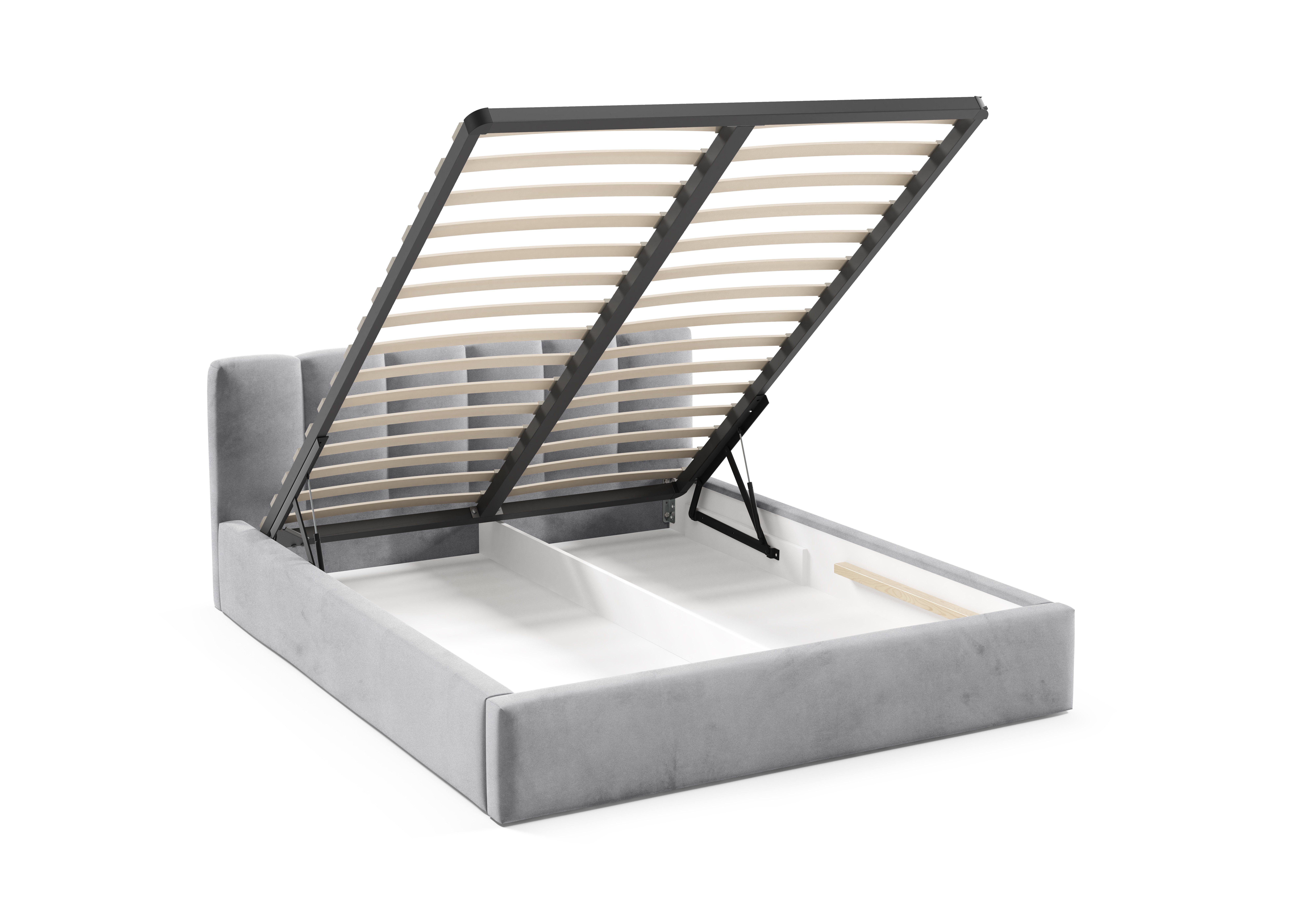 thematys Polsterbett mit Bettkasten & Lattenrost – Stauraumbett+ 140x200 - 200x200 cm