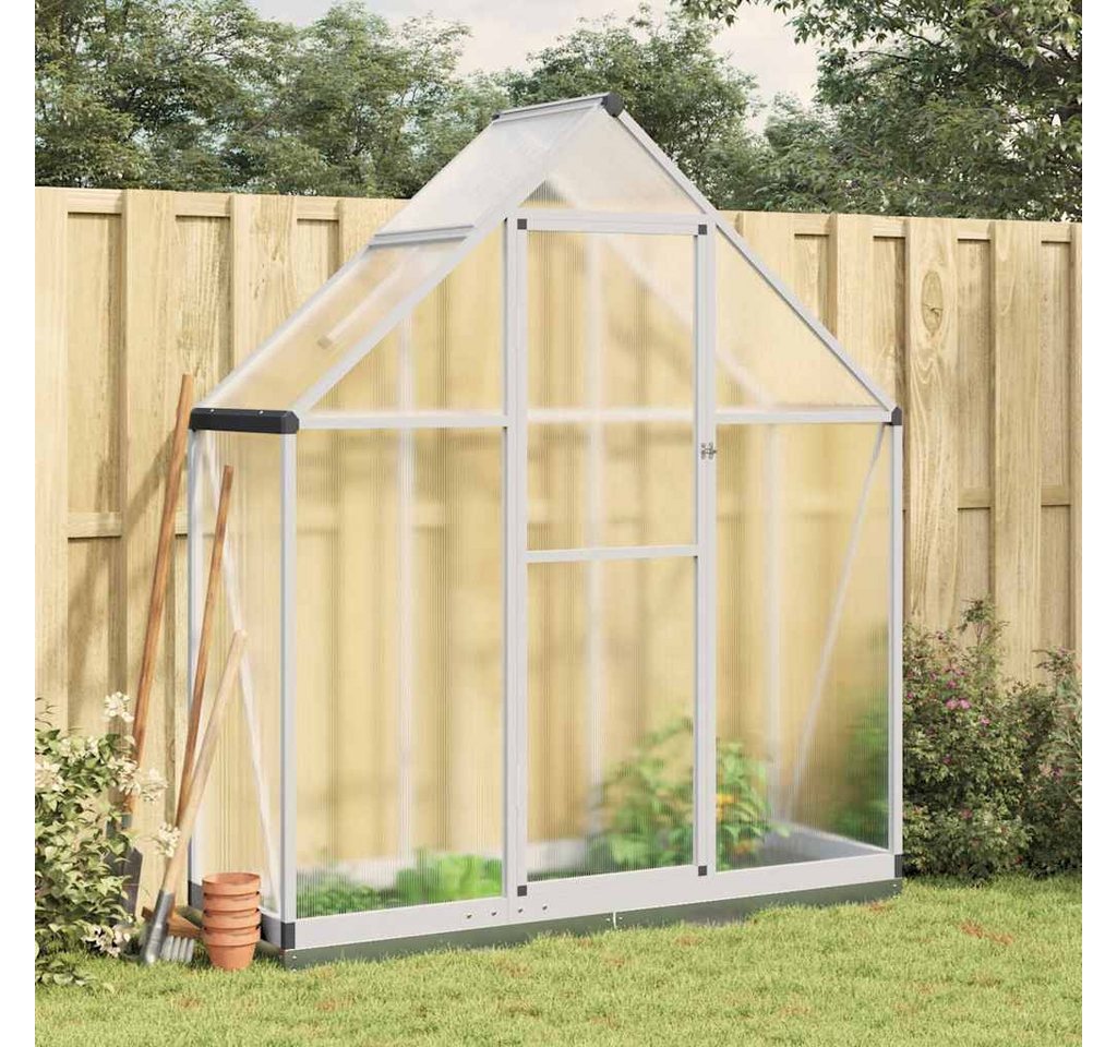 vidaXL Gewächshaus, Gewächshaus mit Fundamentrahmen Silbern 169x58x202cm Aluminimum vidaXL Gewächshaus, Gewächshaus mit Fundamentrahmen Silbern 169x58x202cm Aluminimum
