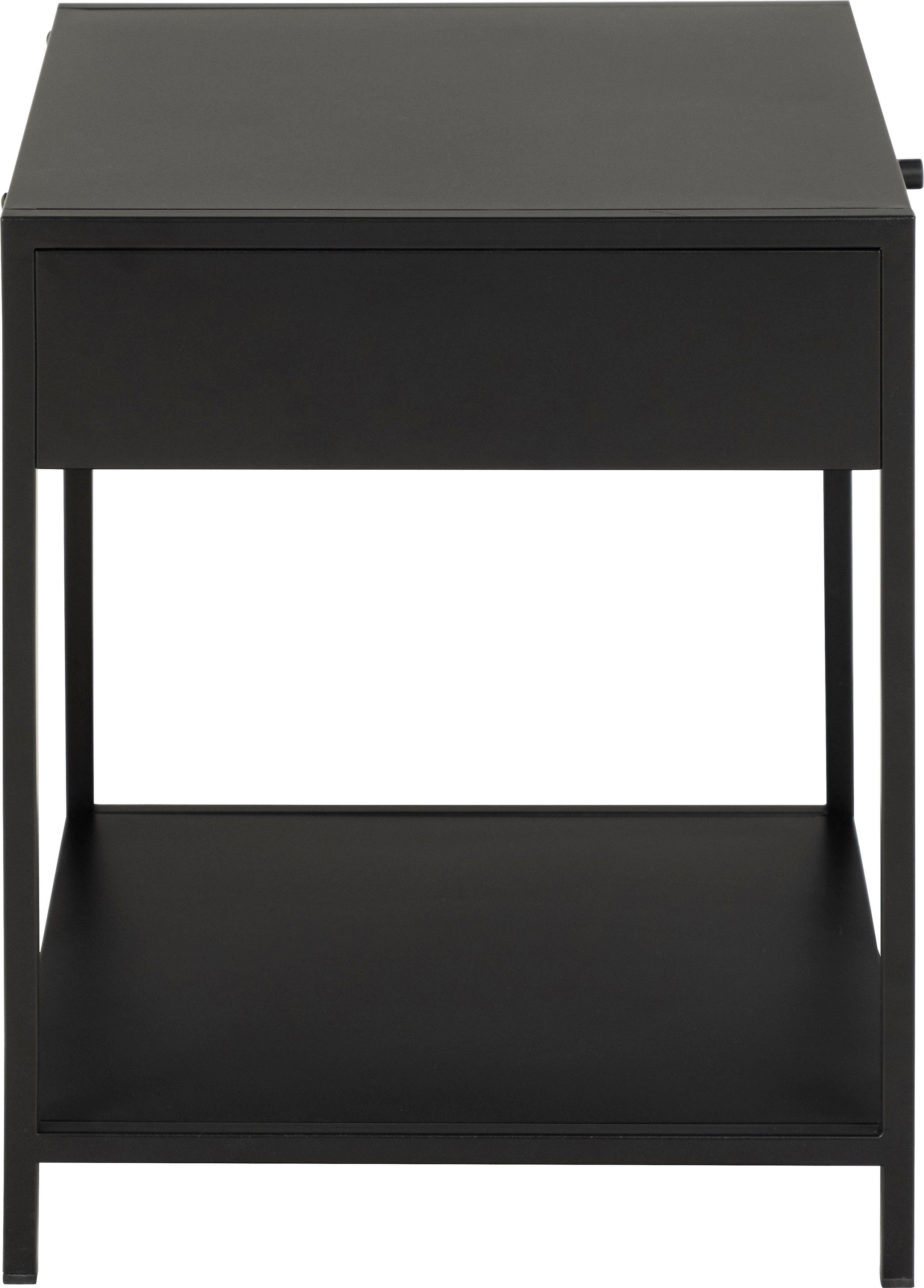 andas Nachttisch »New York«, mit einer Schublade, mit einem schwarzen Metallgestell in gradliniger Optik, Höhe 51 cm-kaufen