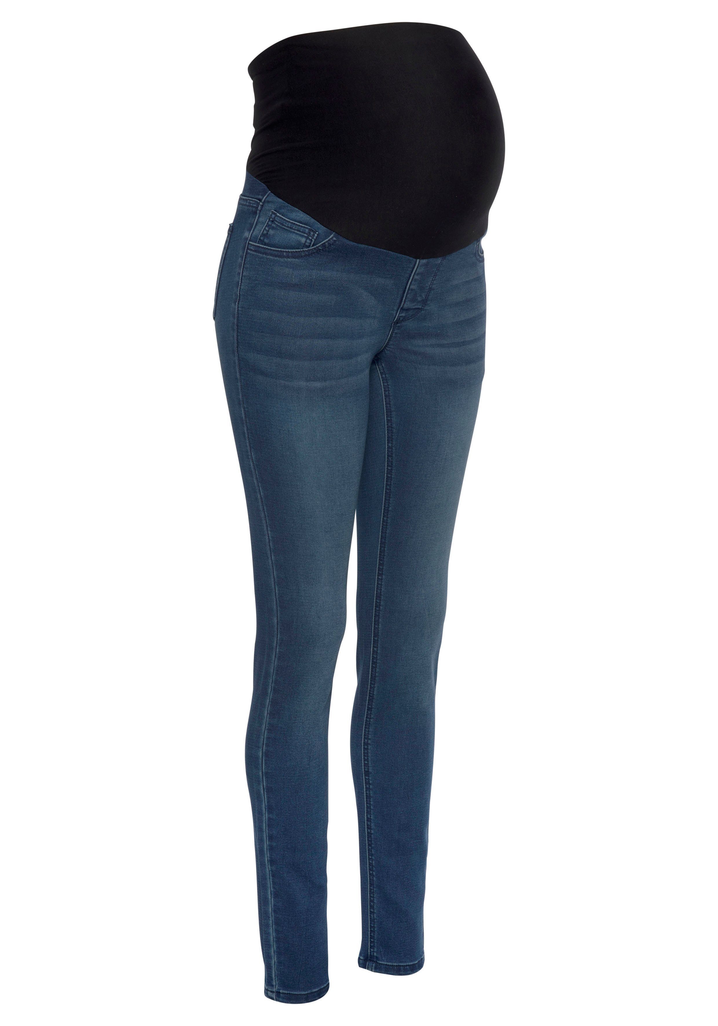 Neun Monate Umstandsjeans Stretch-Jeans für Schwangerschaft und Stillzeit Umstandsjeans mit hoher Leibhöhe, ohne Gürtelschlaufen, Waschung – Bild 5 von 5