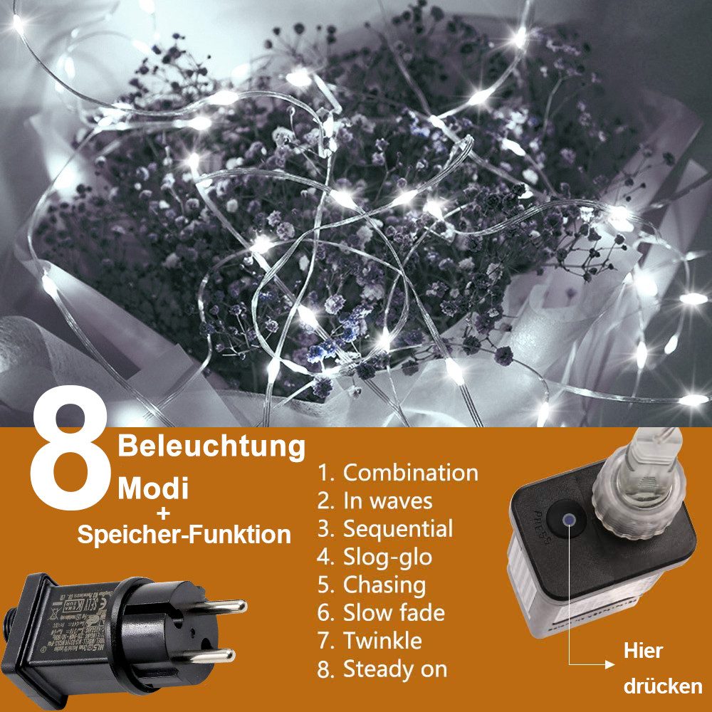 LMaxhome LED-Lichterkette 10-100M Lichterschlauch Weihnachten Party Beleuch günstig online kaufen