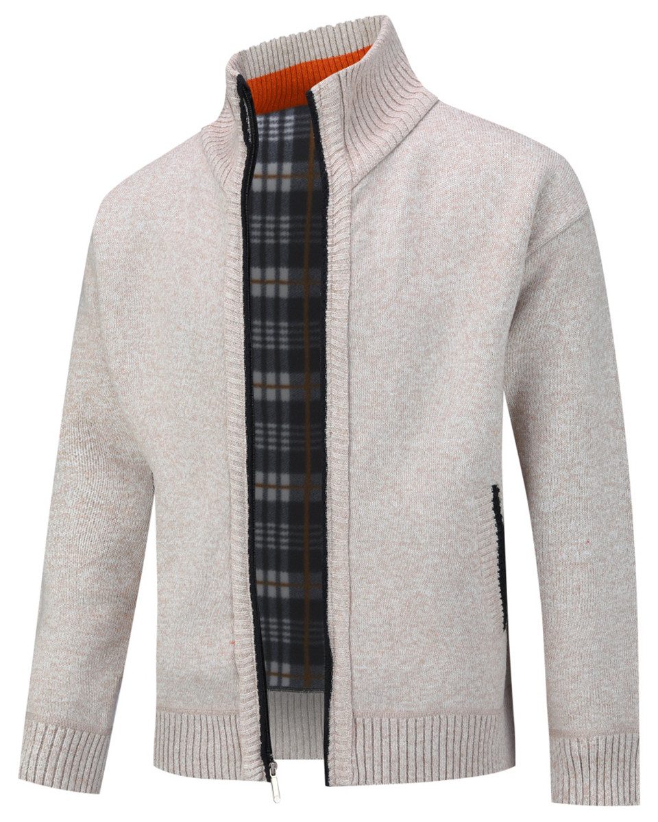 Allthemen Cardigan gefütterte Strickjacke Grobstrick Pullover Warm Übergang günstig online kaufen