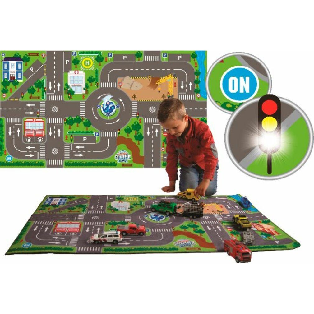 Van Manen Spielteppich mit LED 70x120cm Spielbausteine, (Packung)
