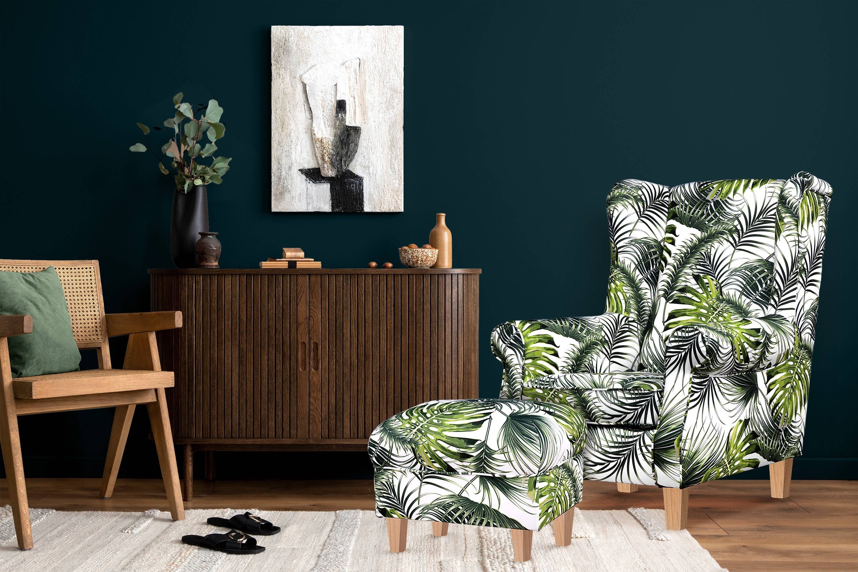 KONSIMO® Ohrensessel MILES Gepolsterter Sessel, mit günstig online kaufen