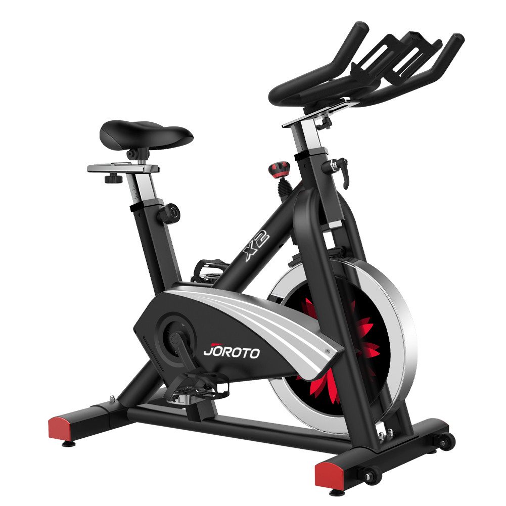 JOROTO Speedbike Ergometer Heimtrainer X2 & X2PRO mit multifunktionalem Display (Indoor Cycling Bike), Heimtrainer Fahrrad mit Kraftvoller Magnetbremse & Riemenantrieb
