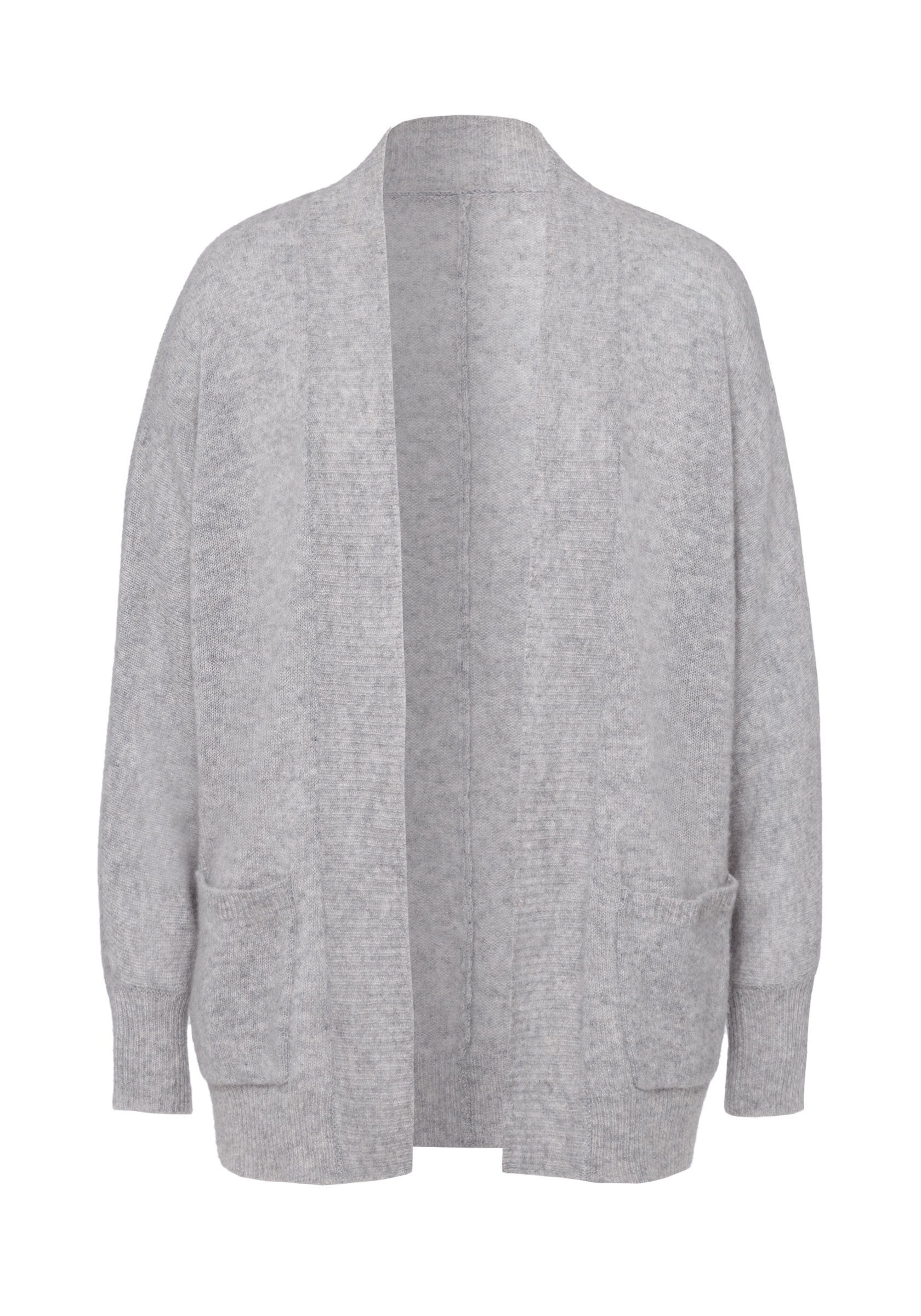 Cardigan Kaschmir-Cardigan Style Style & Grey Silver Republic Republic Damen offener