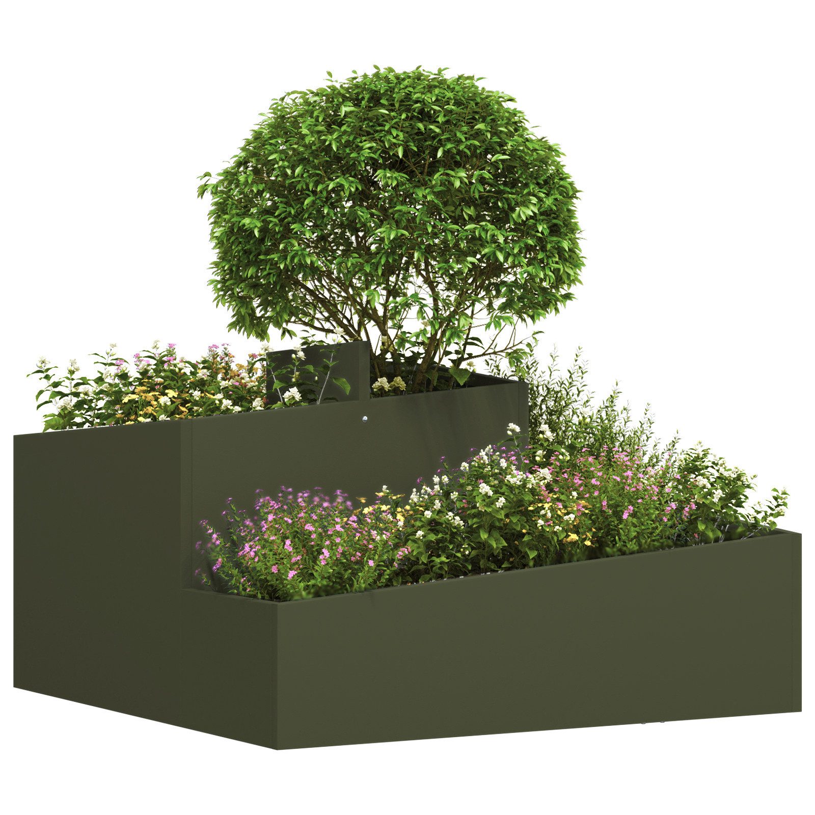 vidaXL Blumentopf Pflanzer Olivgrün 80x80x50 cm günstig online kaufen