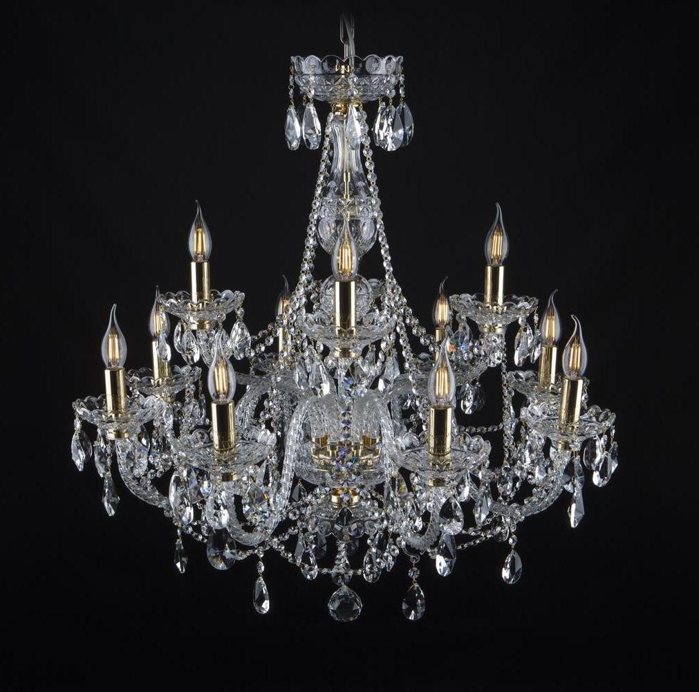 Xlmoebel Kronleuchter Königlicher Bohemia Palast Deckenleuchter 12-fach Leuchtmittel, Hergestellt in Europa