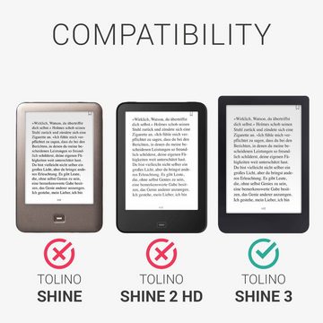 kwmobile E-Reader-Hülle Schutzhülle für Tolino Shine 3, Handschlaufe - Cover Pusteblume Love Design