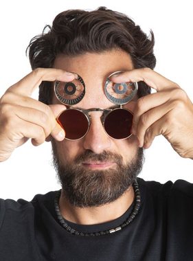 Metamorph Kostüm Crazy Eyes Flip-up Sonnenbrille, Verrückte Wissenschaftler werden diese Brille lieben!