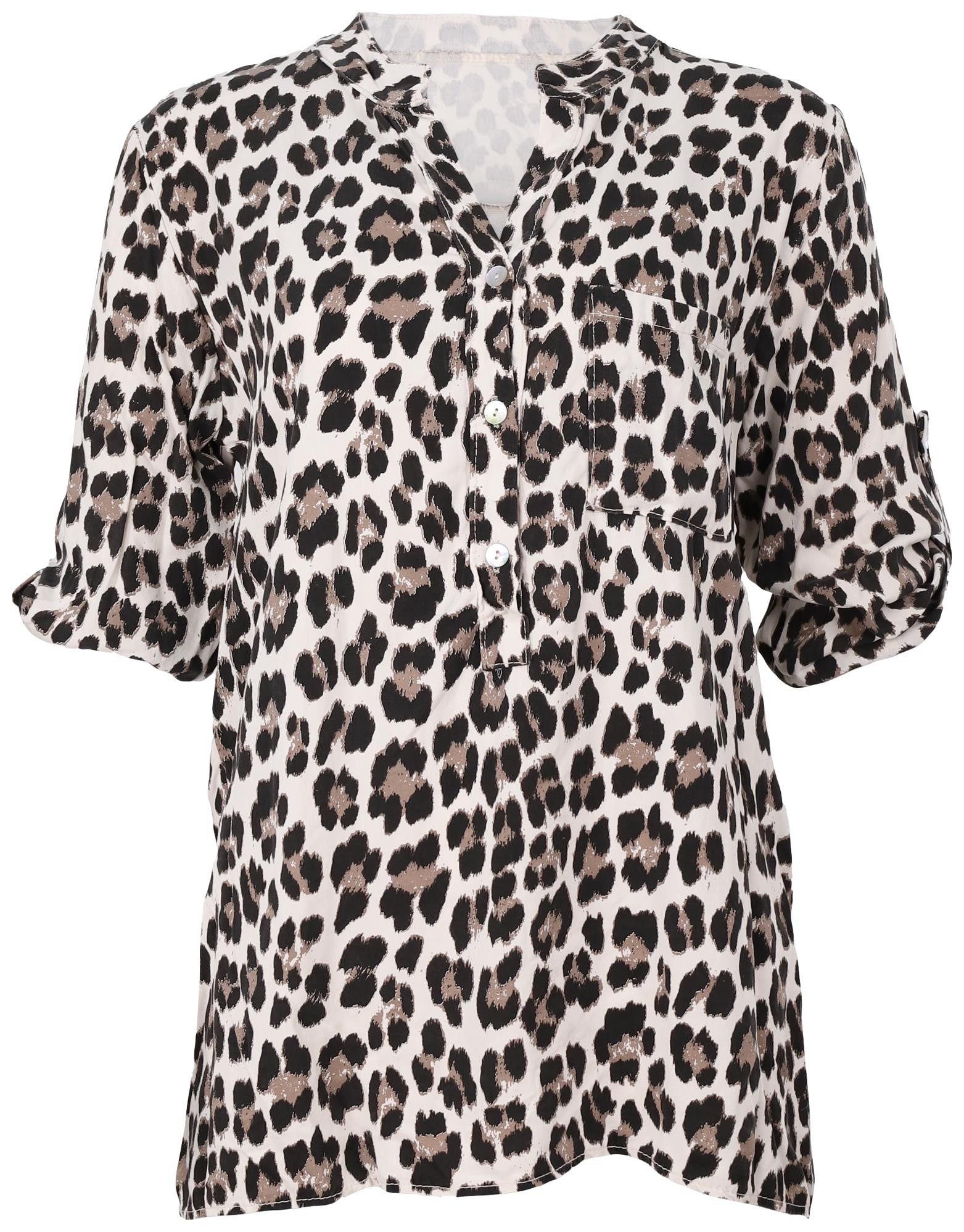 malito more than fashion Schlupfbluse 6702 Animal Print mit 3/4 Armen Einhe günstig online kaufen