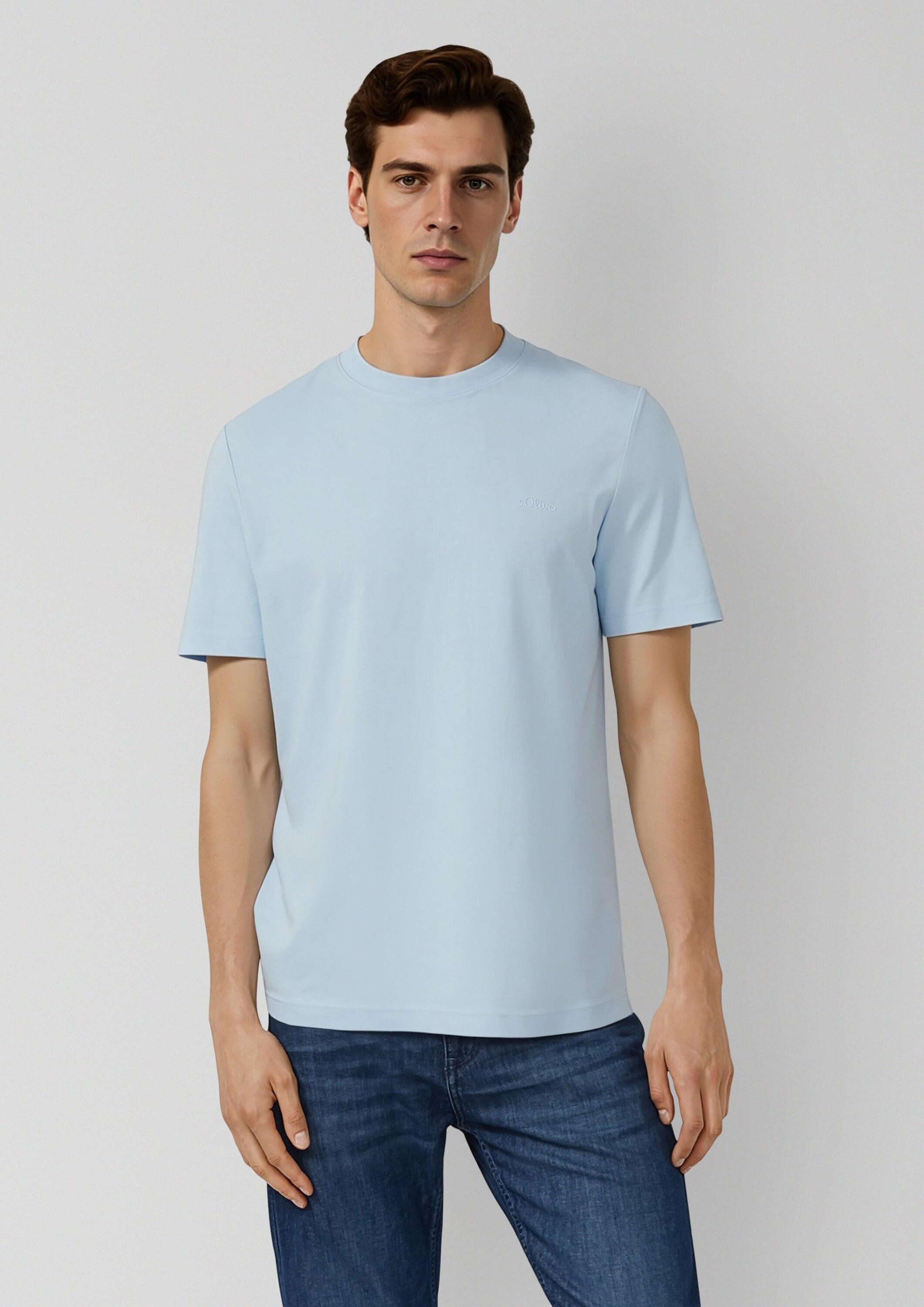 s.Oliver Kurzarmshirt T-Shirt Baumwoll-T-Shirt mit Logo-Print günstig online kaufen