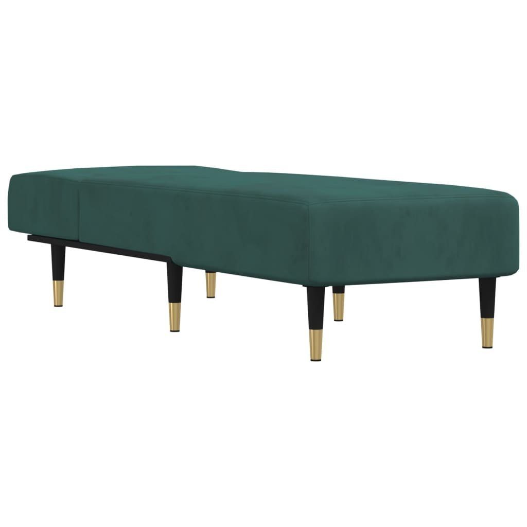vidaXL Chaiselongue Chaiselongue Dunkelgrün Samt, 1 günstig online kaufen