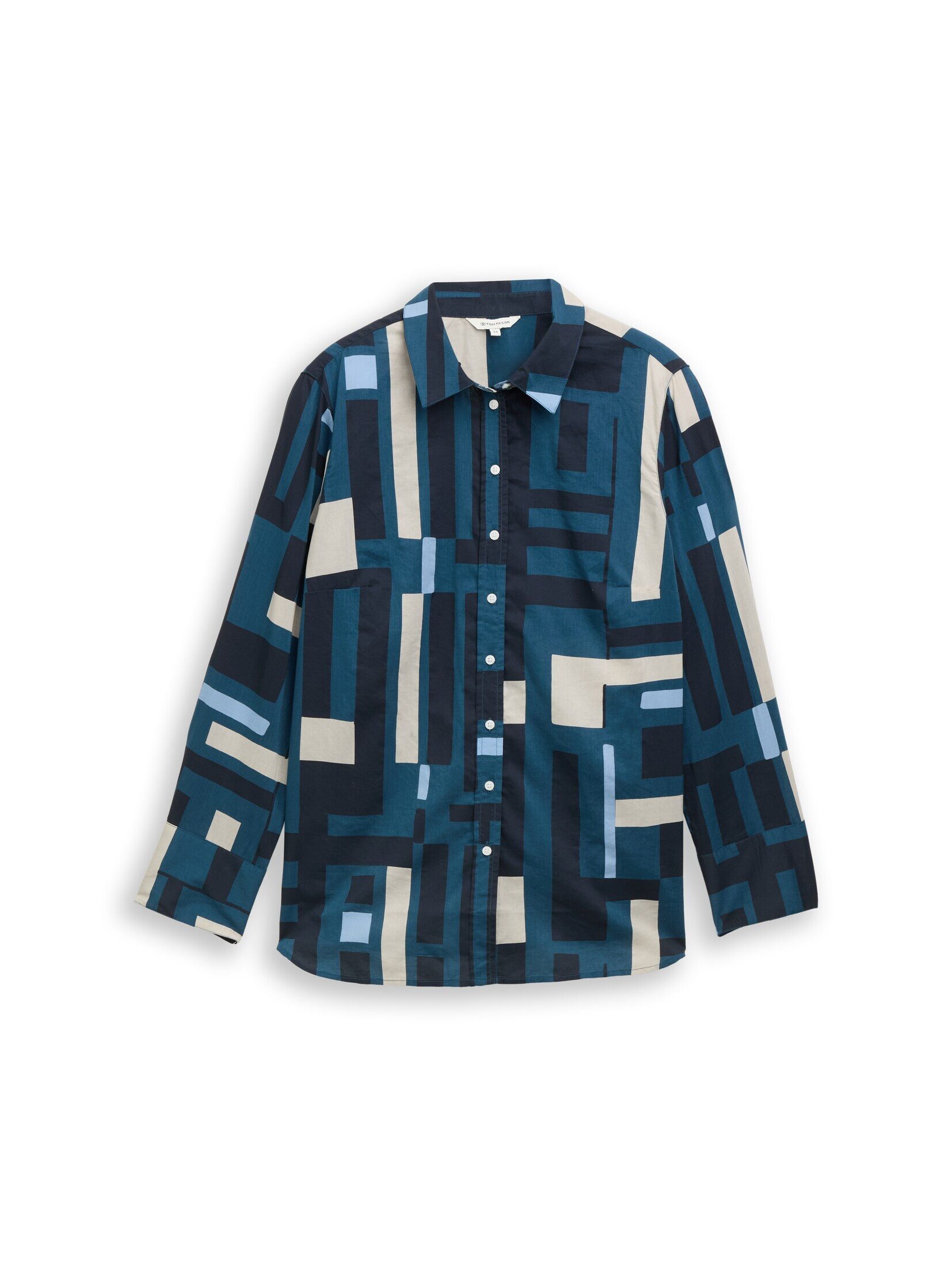 TOM TAILOR PLUS Langarmbluse Blusen & Shirts Plus Size - Hemdbluse mit Muster