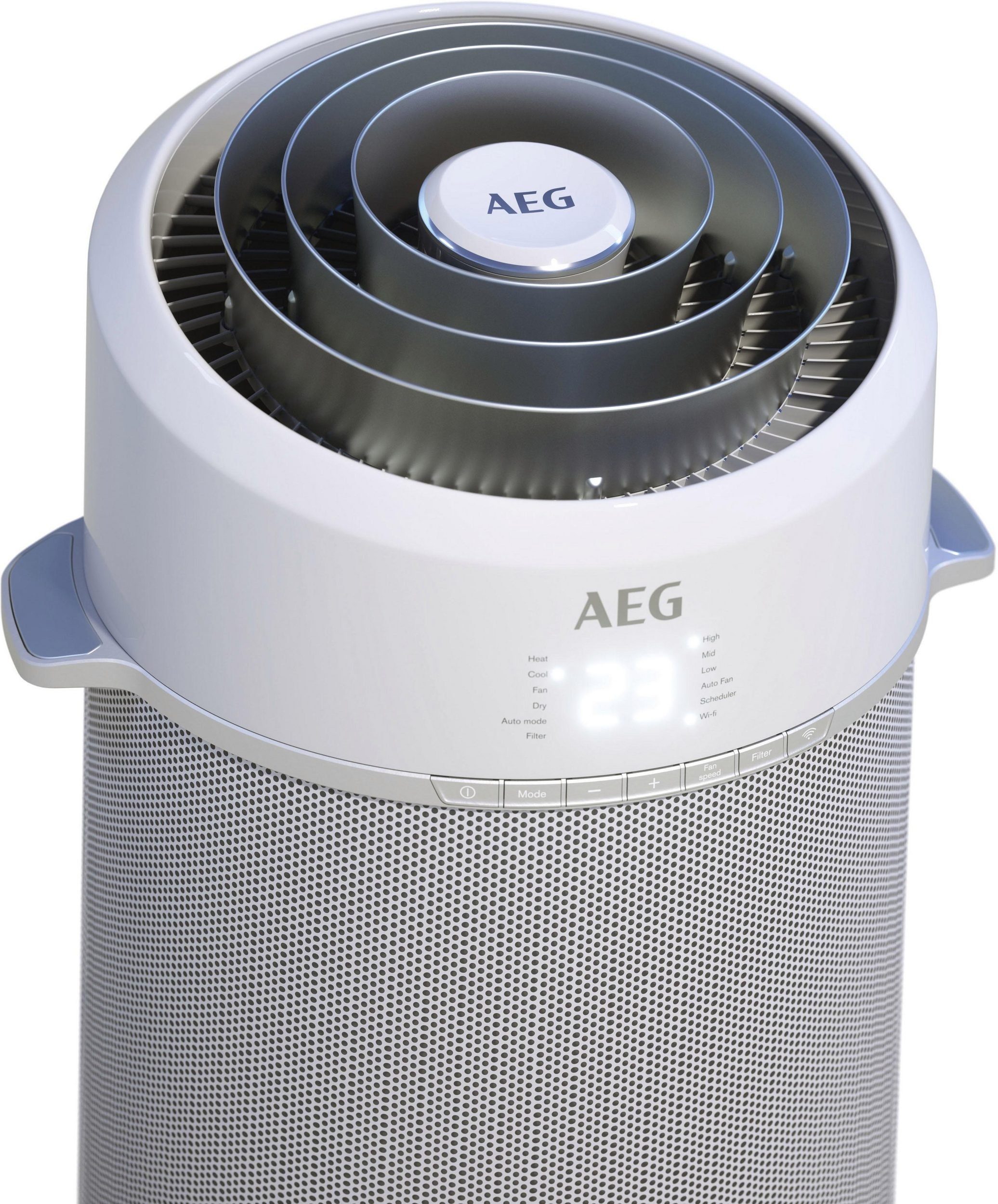 Kühlen, Klimagerät mobile spiralförmiger Ventilation, Heizen, PX71-265WT Eco Entfeuchtung Luftstrom, Klimaanlage AEG