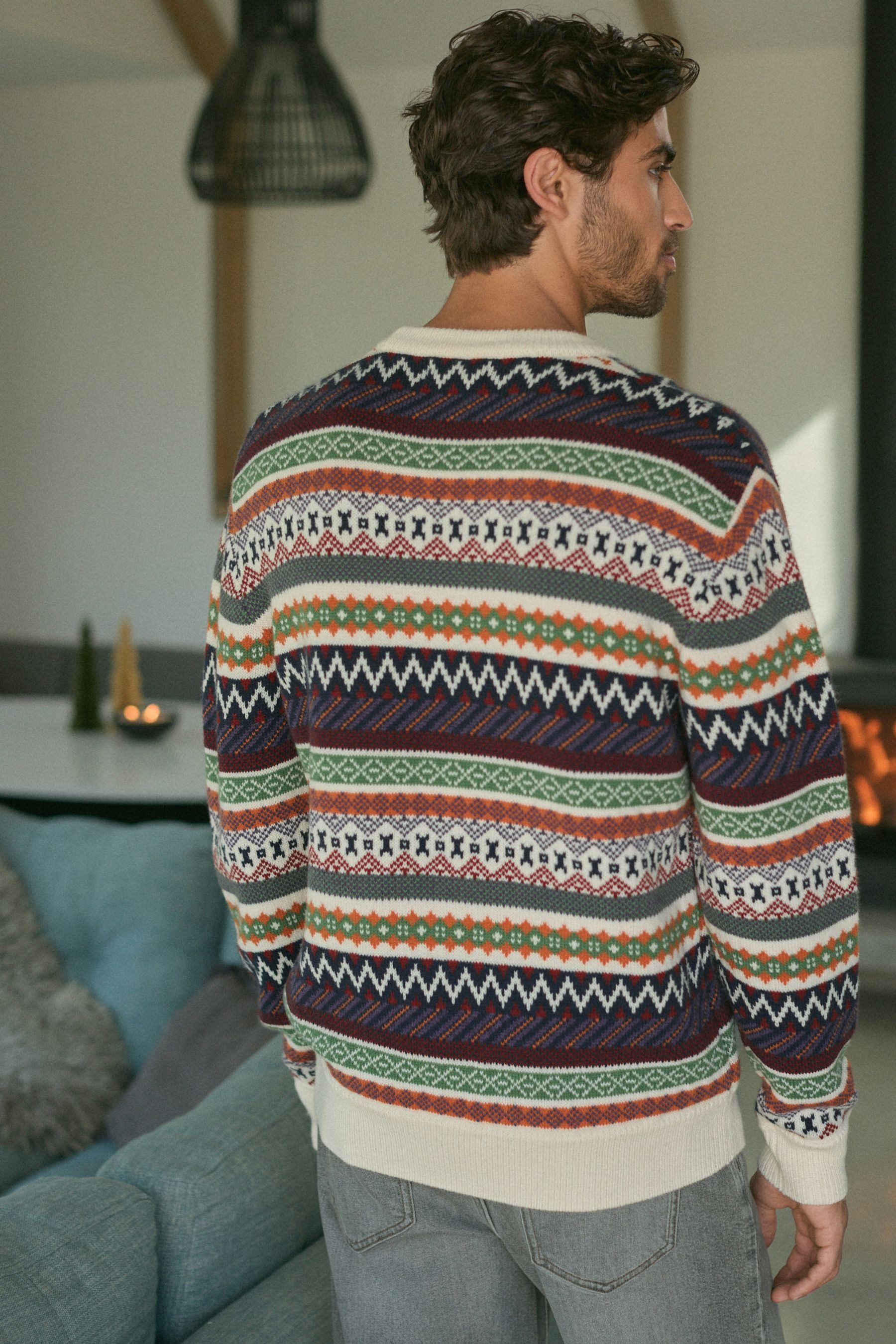 Next Norwegerpullover Regular Fit Rundhalspullover mit günstig online kaufen