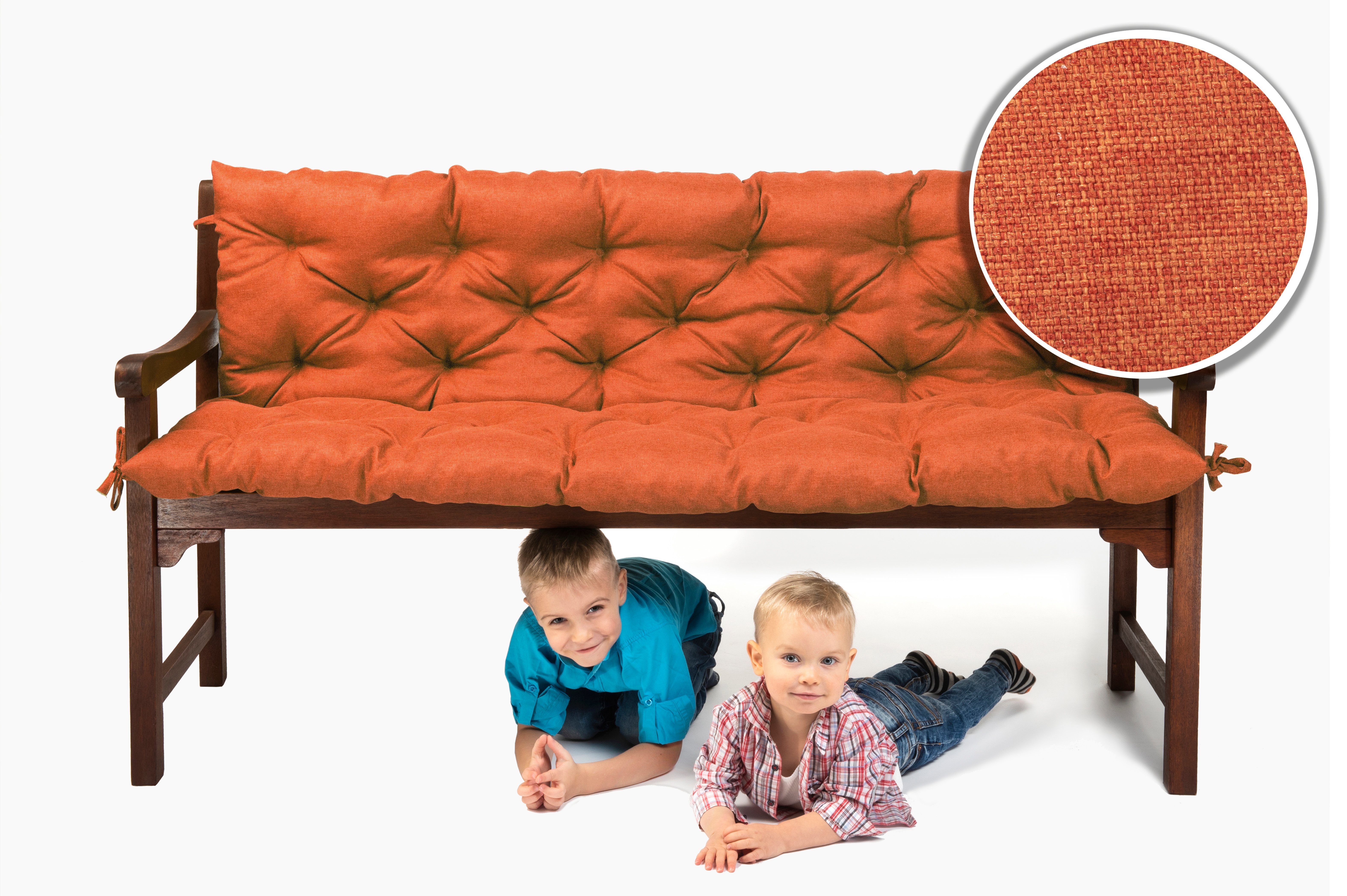 sunnypillow Bankauflage Bankauflage Stuhlkissen viele Farben und Größen zur Auswahl, 100 cm x 40 cm x 40 cm orange