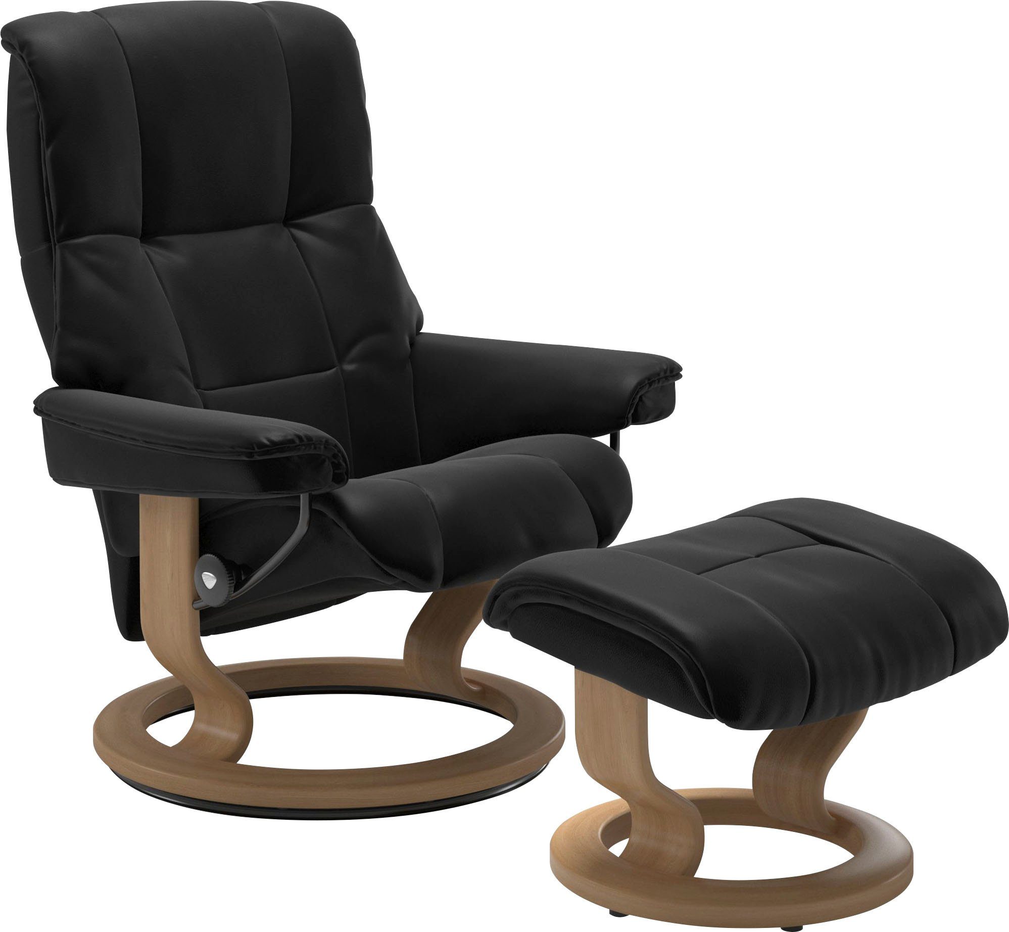 Stressless® Relaxsessel Mayfair (Set, Relaxsessel mit Hocker), mit Hocker, mit Classic Base, Größe S, M & L, Gestell Eiche