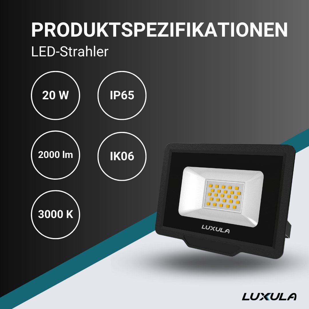 LUXULA LED Flutlichtstrahler LED-Fluter, 20 W, günstig online kaufen