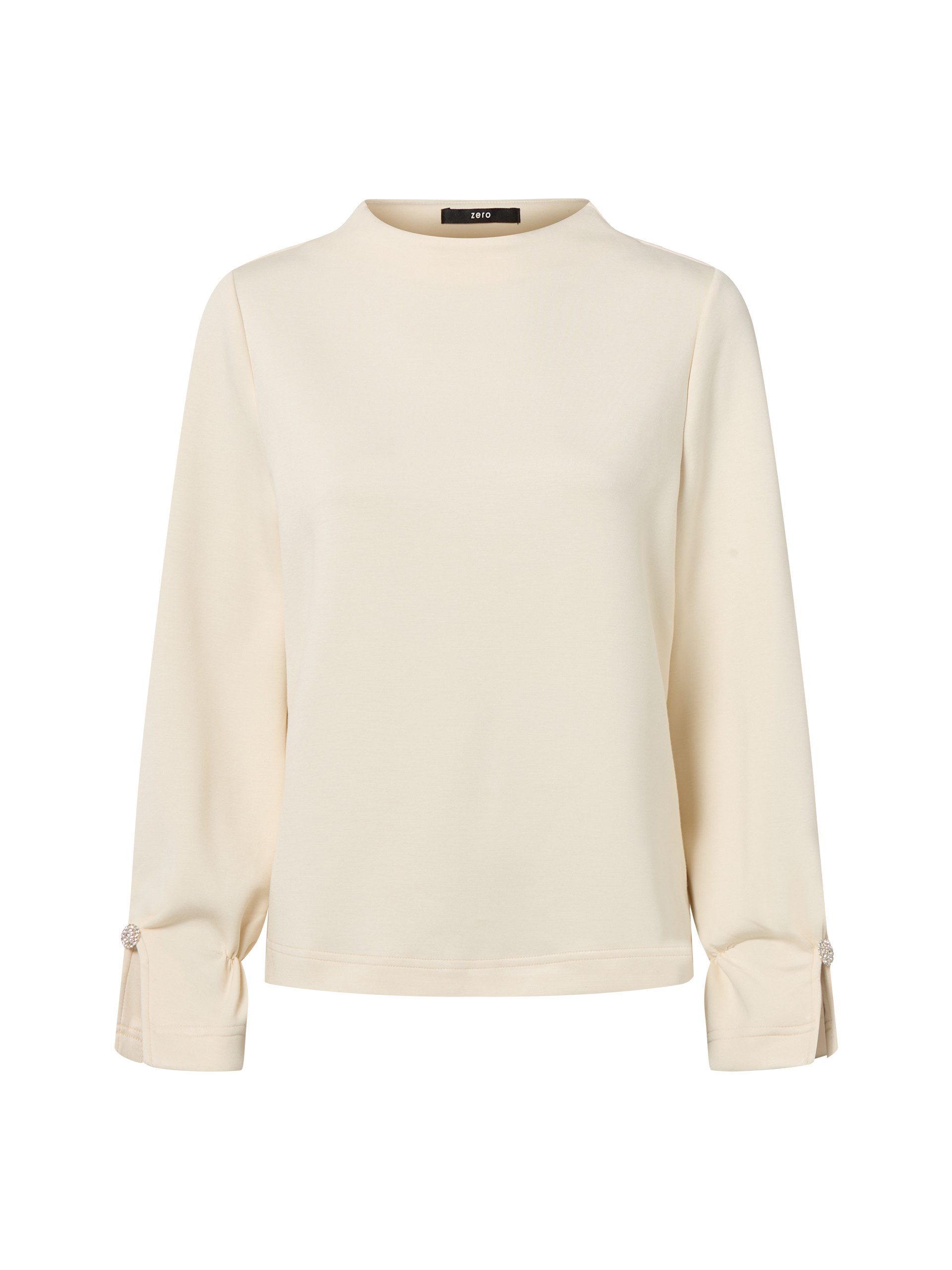 Sweatshirt Damen mit Glitzerknopf