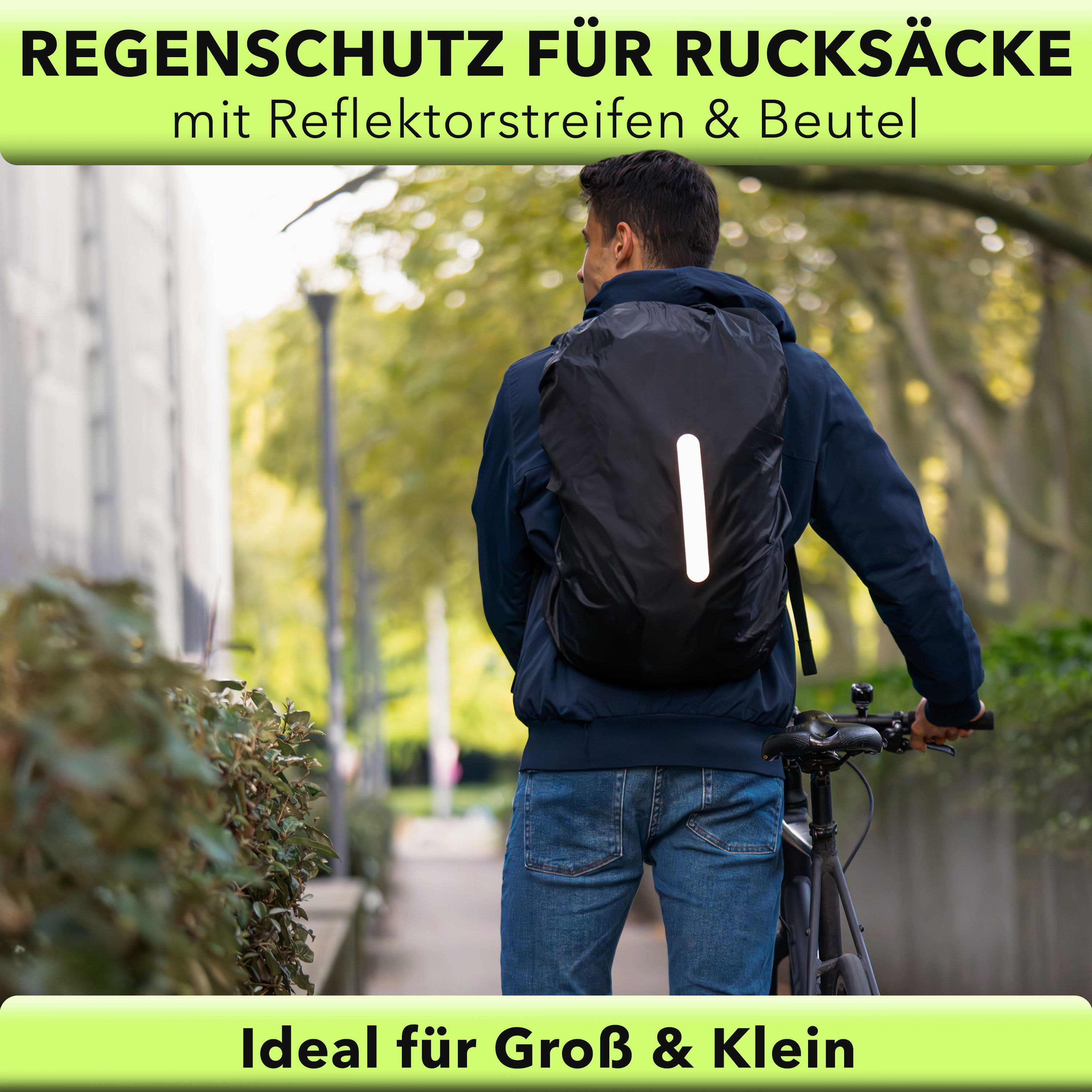 AVANA Rucksack-Regenschutz Rucksacküberzug mit Reflexstreifen (10-70L) günstig online kaufen