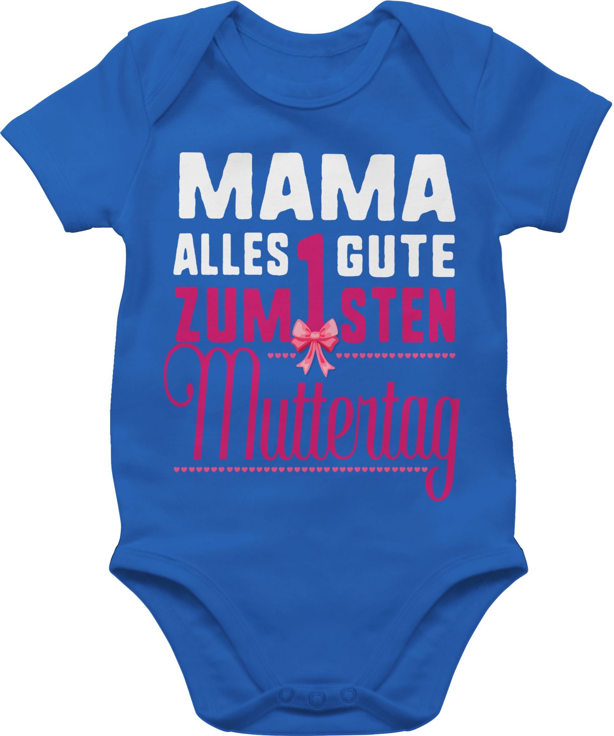 3 Gute Muttertagsgeschenk Shirtbody Royalblau 1sten alles (1-tlg) zum Shirtracer Mama, Muttertag