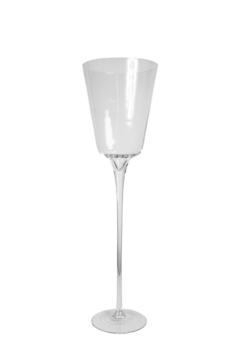 INNA-Glas Glas Deko Glas Großes BENEDICK, auf Fuß, klar, 100cm, Ø29cm, Glas