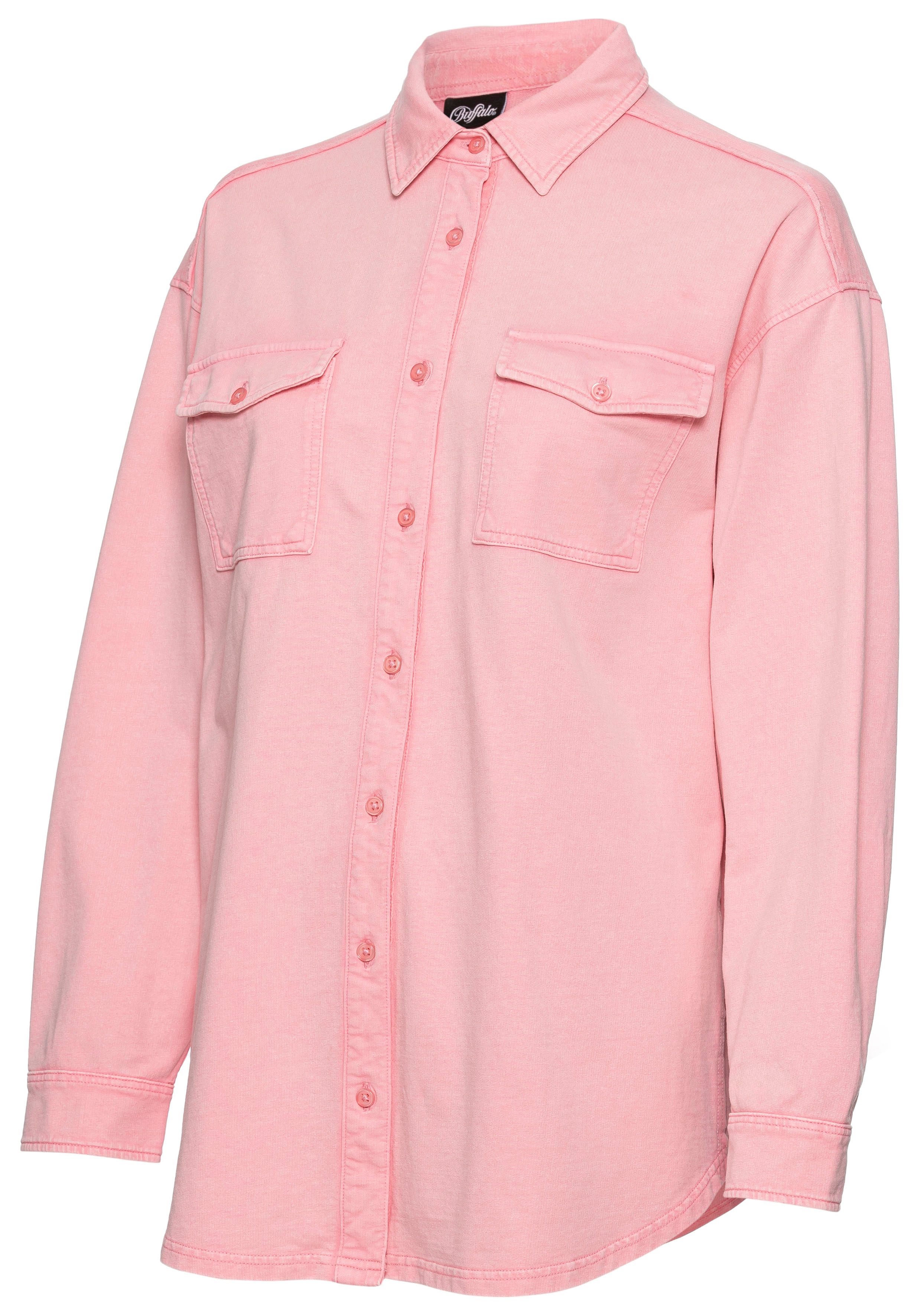 Buffalo Blusenshirt Loungeshirt im Used-Look, Loungewear – Bild 5 von 5