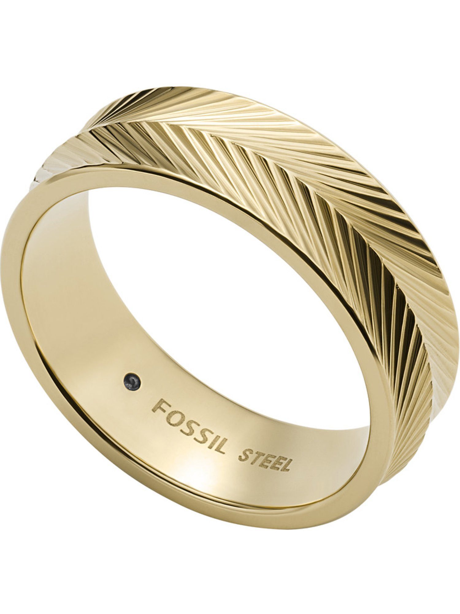 Fingerring Fossil Damen-Damenring Edelstahl
