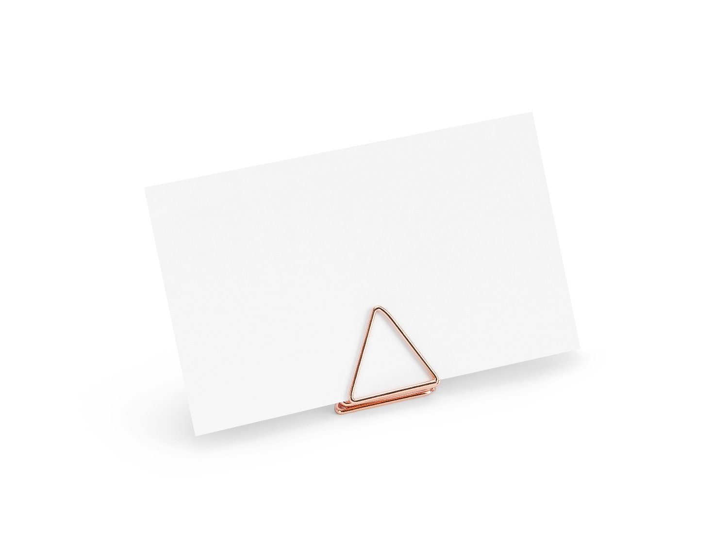 partydeco Tischkartenhalter, Metall, Tischkartenhalter Dreieck 2,3cm Metall rosegold, 10 Stück