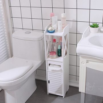 TWSOUL Toilettenpapierhalter Schmaler Badezimmerschrank, 18*20*80(L*B*H),Toilettenschrank