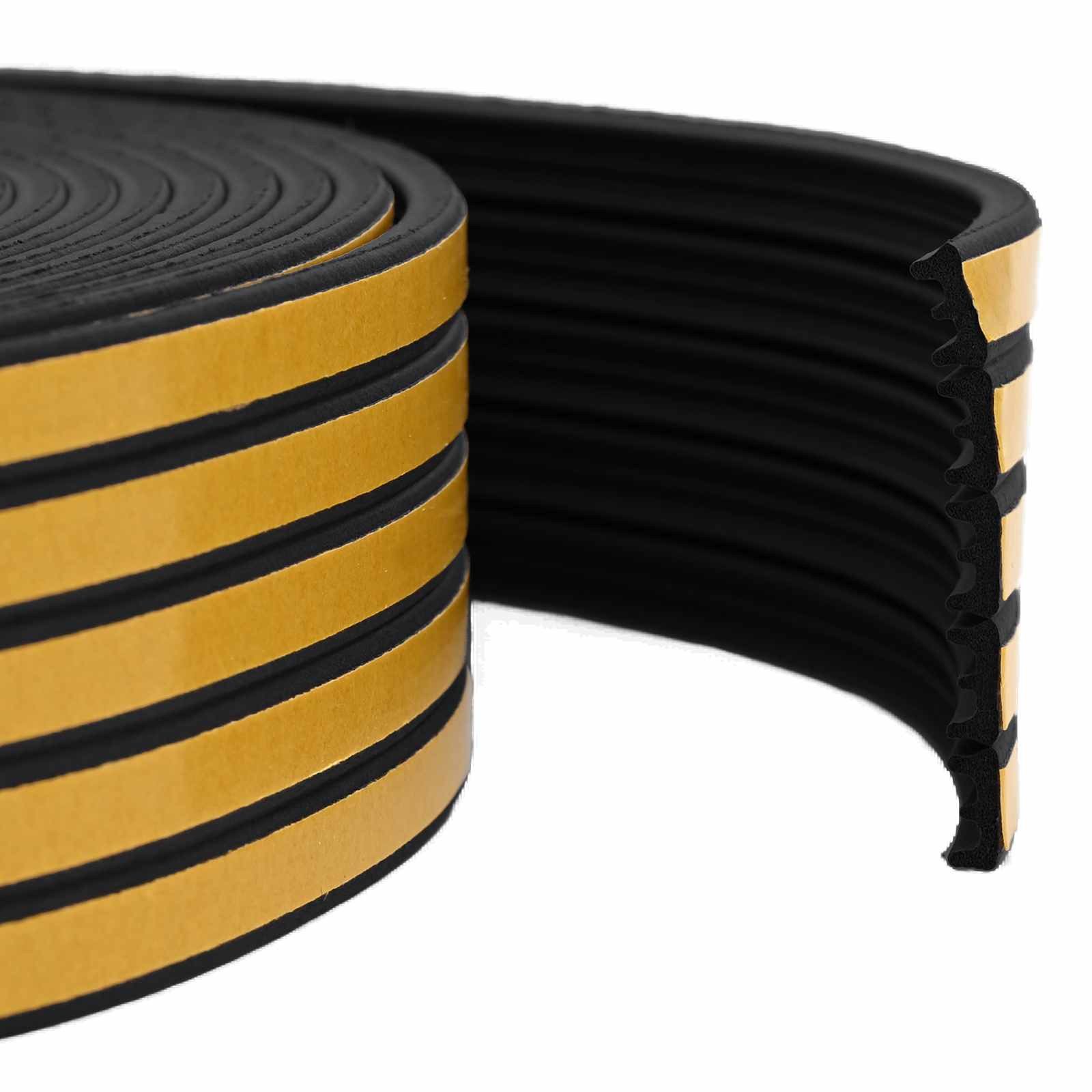 vidaXL Markise Selbstklebende Fensterdichtung Schwarz 9 x 4 mm 50 m (1-St)
