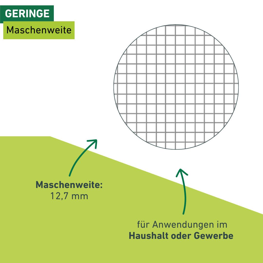 Windhager Voliere für Tiere und Garten, Drahgitter verzinkt für den Außenbereich, Stahlgitter erhältlich in unterschiedlichen Größen
