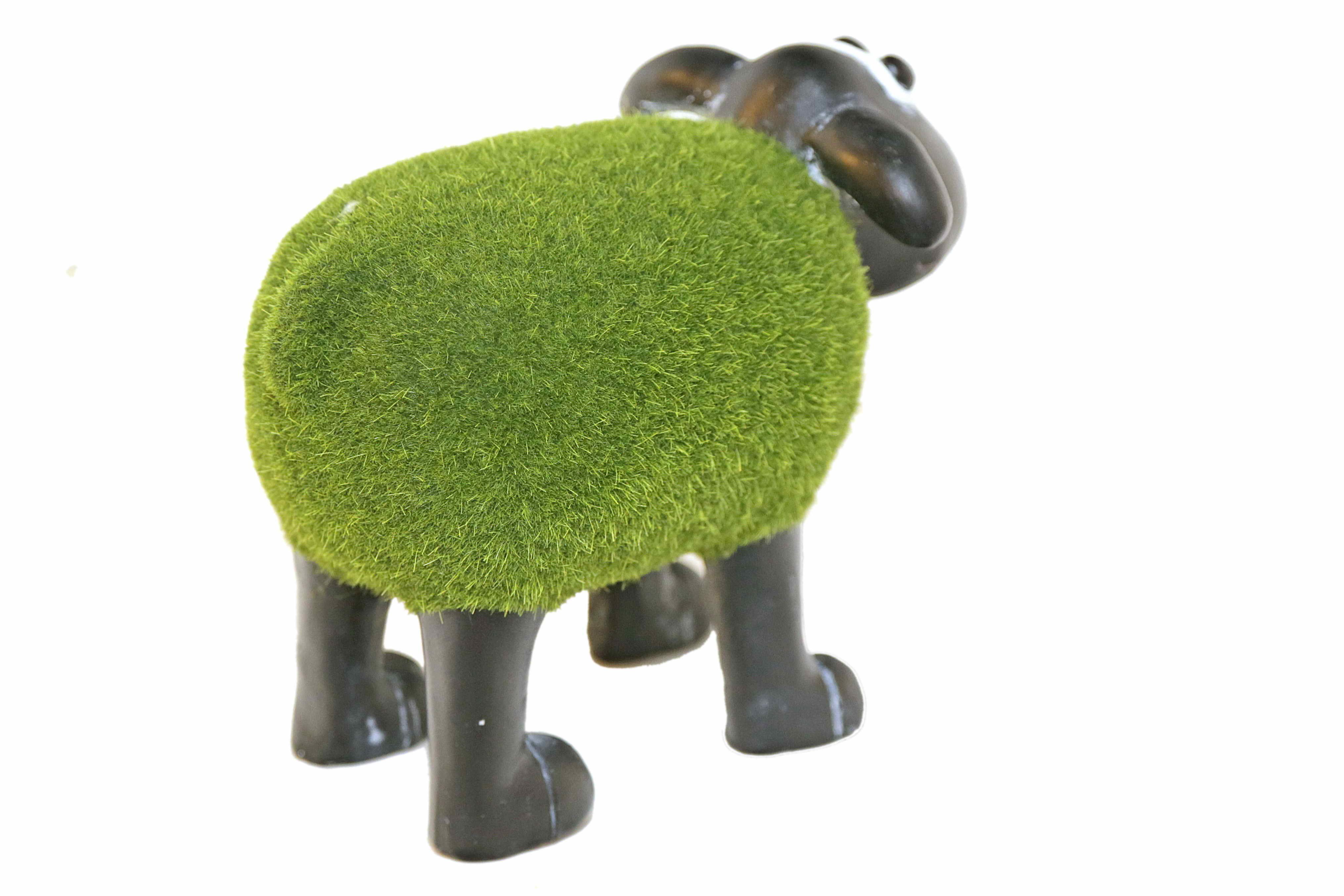 Casa Collection by Jänig Dekofigur Schaf grün (mit Rasenfell) stehend, Höhe: 14,5cm, Tierfigur, Dekofigur Schaf
