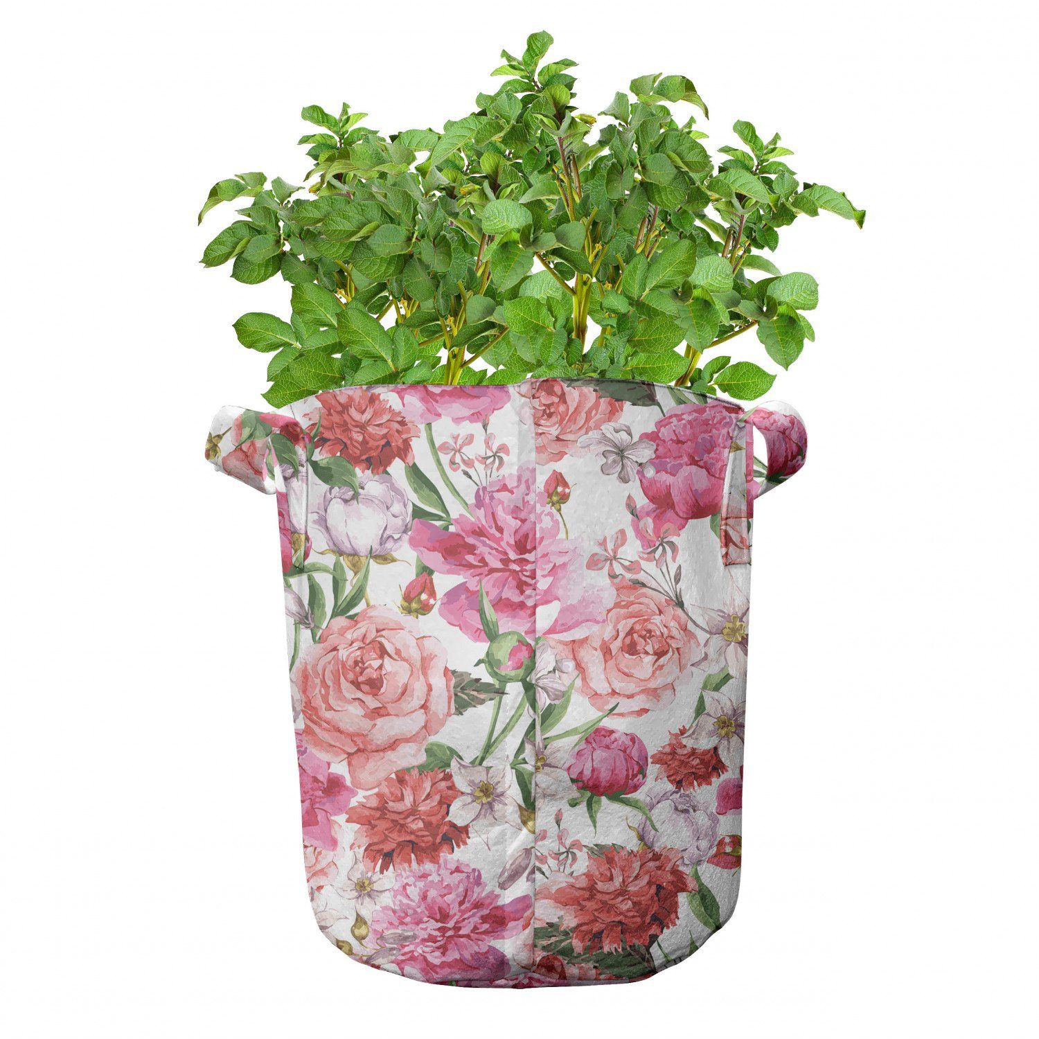 Abakuhaus Pflanzkübel hochleistungsfähig Stofftöpfe mit Griffen für Pflanzen, Blumen Pfingstrosen und Rosen