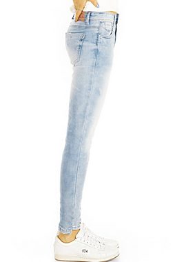 be styled Skinny-fit-Jeans Low Waist Hüftjeans enge röhrige Stretch Jeans - Damen - j1m-1 mit Stretch-Anteil, 5-Pocket-Style