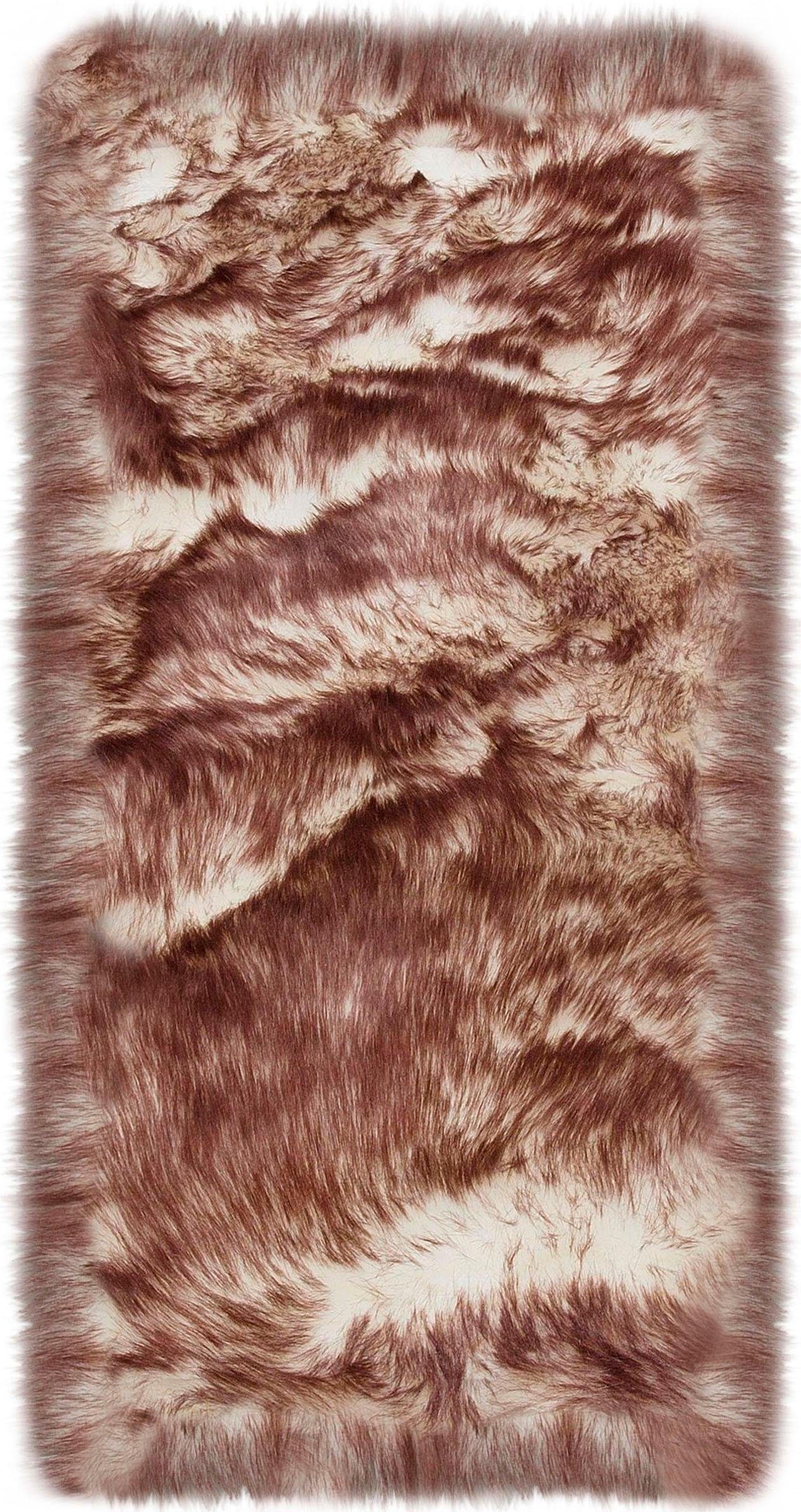 my home Hochflor-Läufer Sammo, rechteckig, Höhe: 60 mm, Kunstfell, leuchten günstig online kaufen