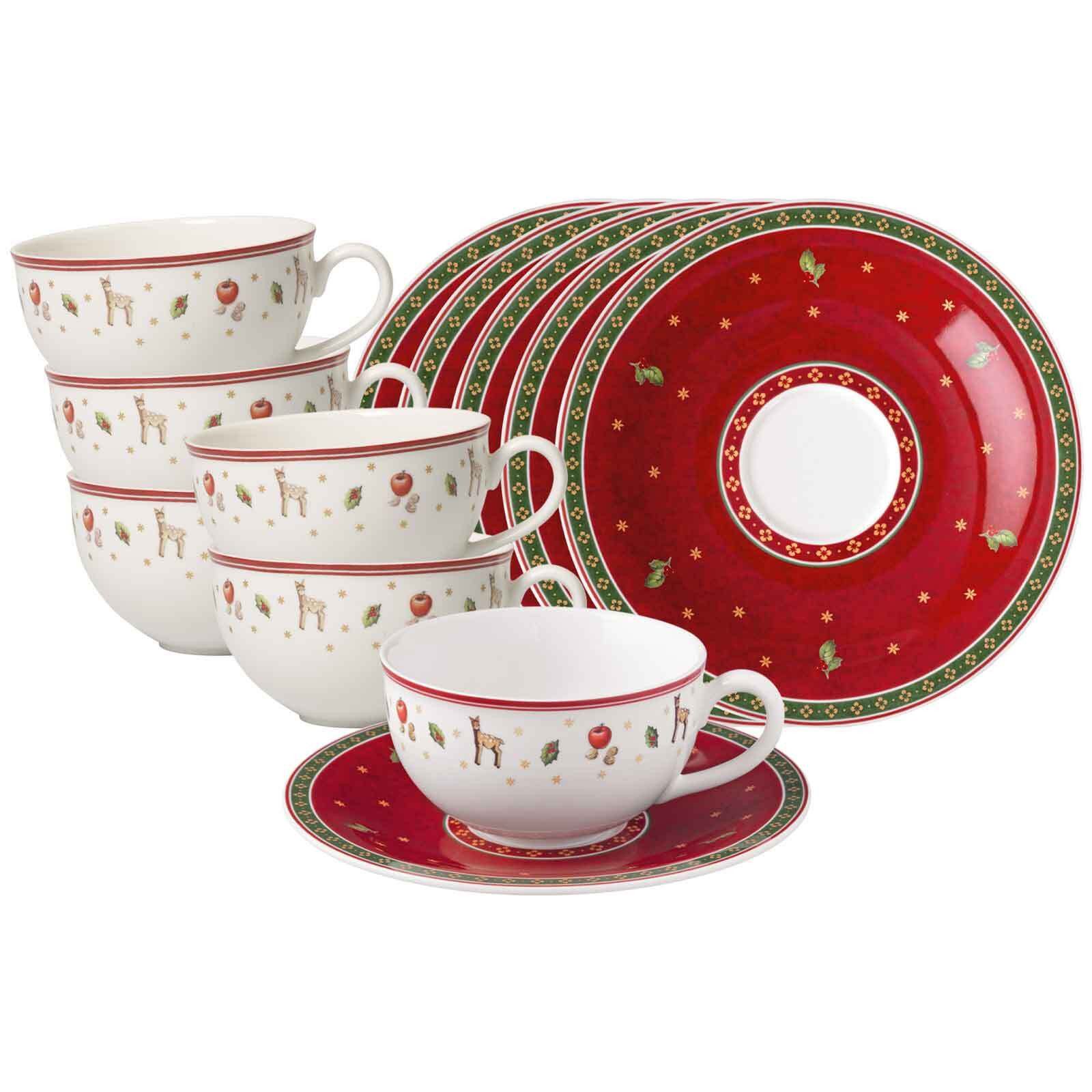Villeroy & Boch Tasse Toy's Delight Milchkaffeetassen mit Untertassen, 12-tlg., Porzellan